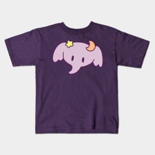 Star Moon Elephant Face Kids T-Shirt